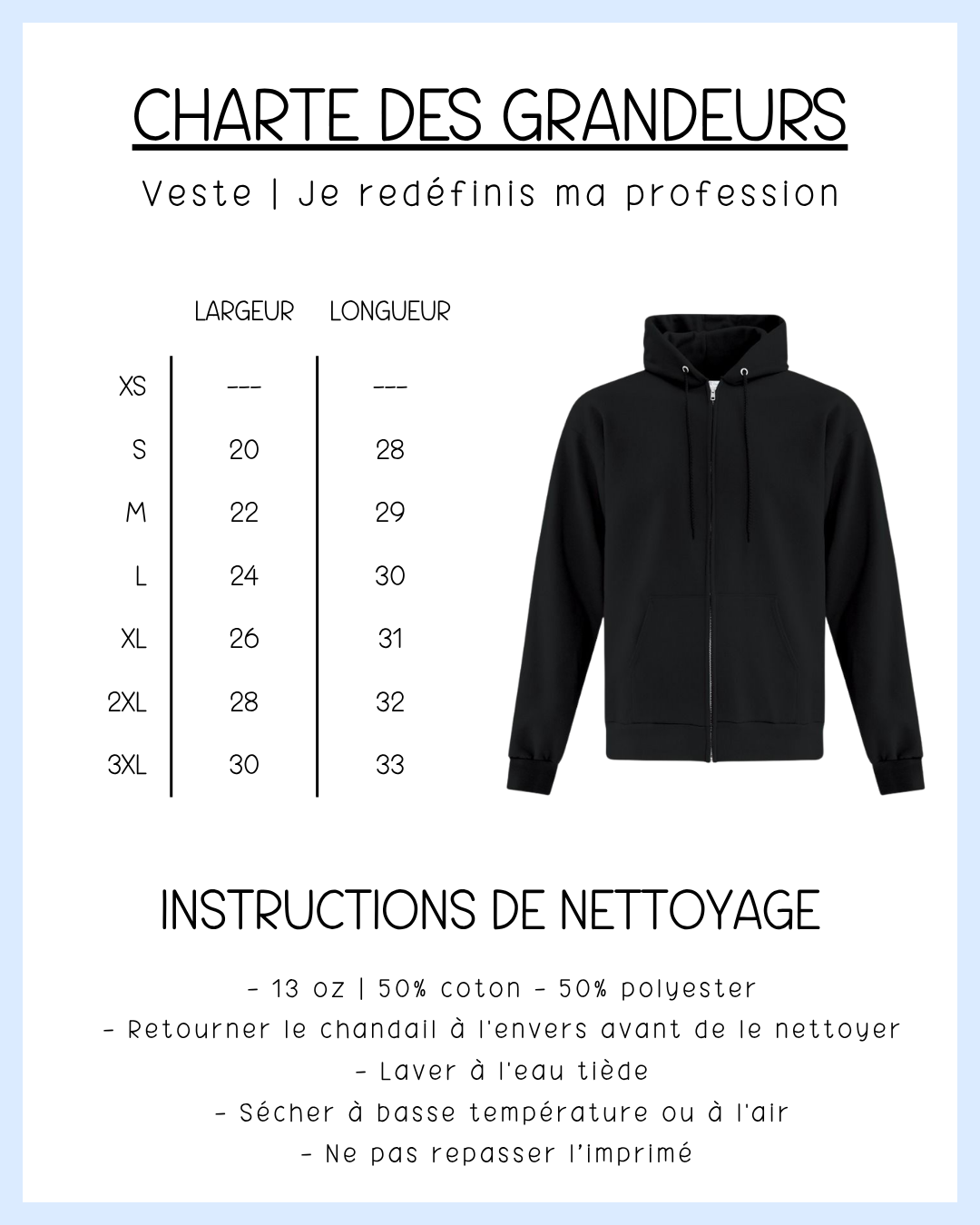 Je redéfinis ma profession | Veste avec zip