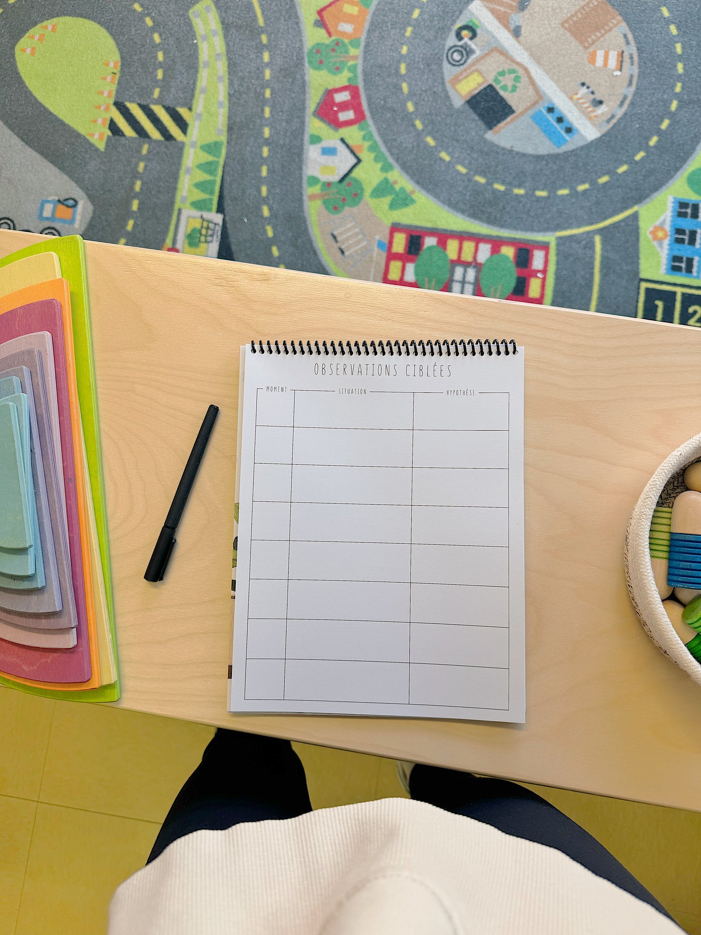 Cahier de notes d'observation