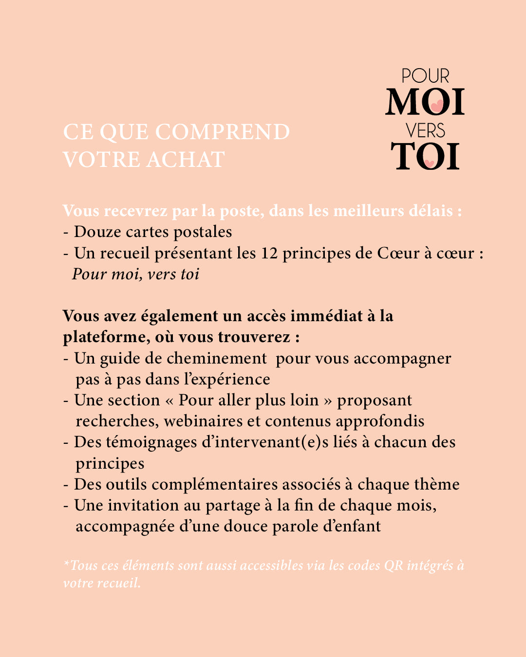 Pour moi, vers toi | Programme Coeur à coeur