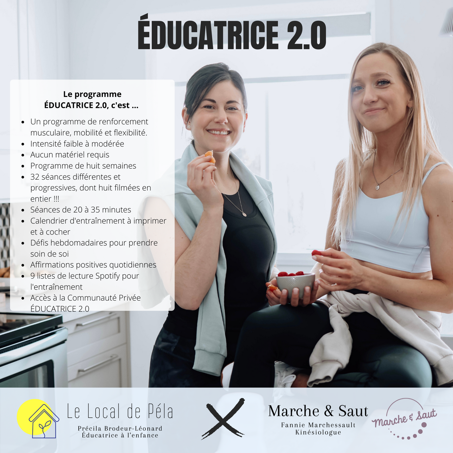 ÉDUCATRICE 2.0 - Le Local de Péla X Marche & Saut - Programme d'entraînement pour éducatrices à l'enfance