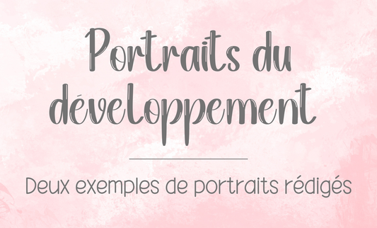 Portrait du développement - exemples