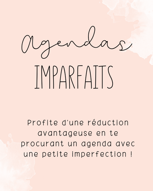 IMPARFAITS - Agendas pour éducatrices et éducateurs à l'enfance avec petites imperfections