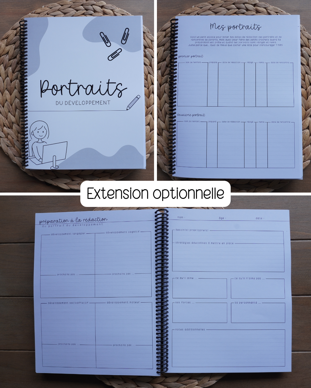 Agenda pour le personnel éducateur | Modèle 4 : Sans semainiers