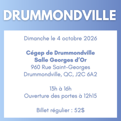 DRUMMONDVILLE | 4 octobre 2026