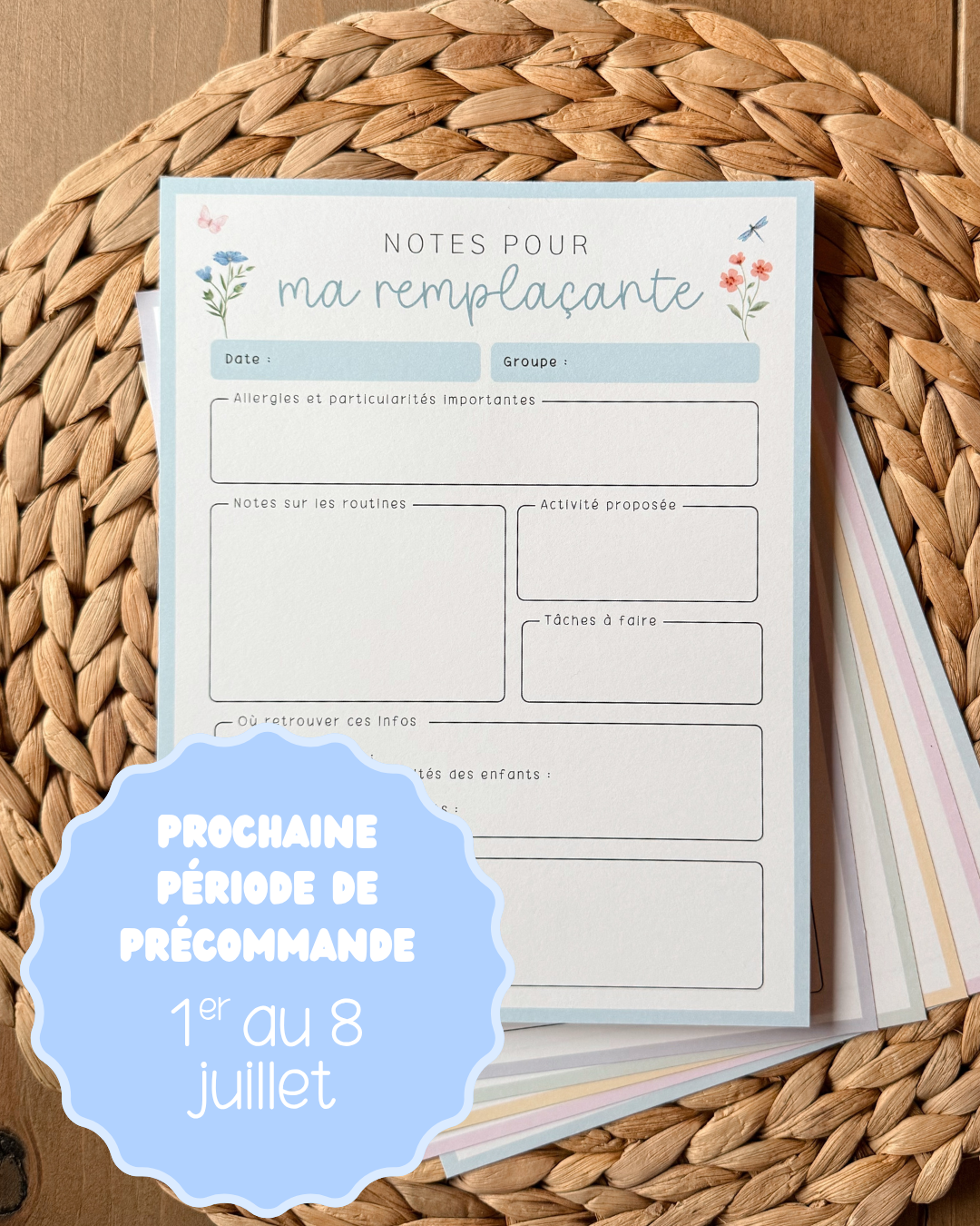 Notes pour ma remplaçante | Bloc-notes