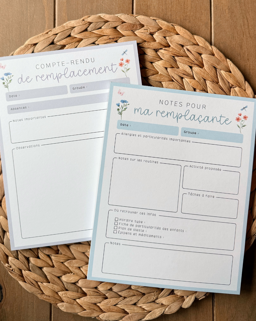 Duo de remplaçement | Bloc-notes