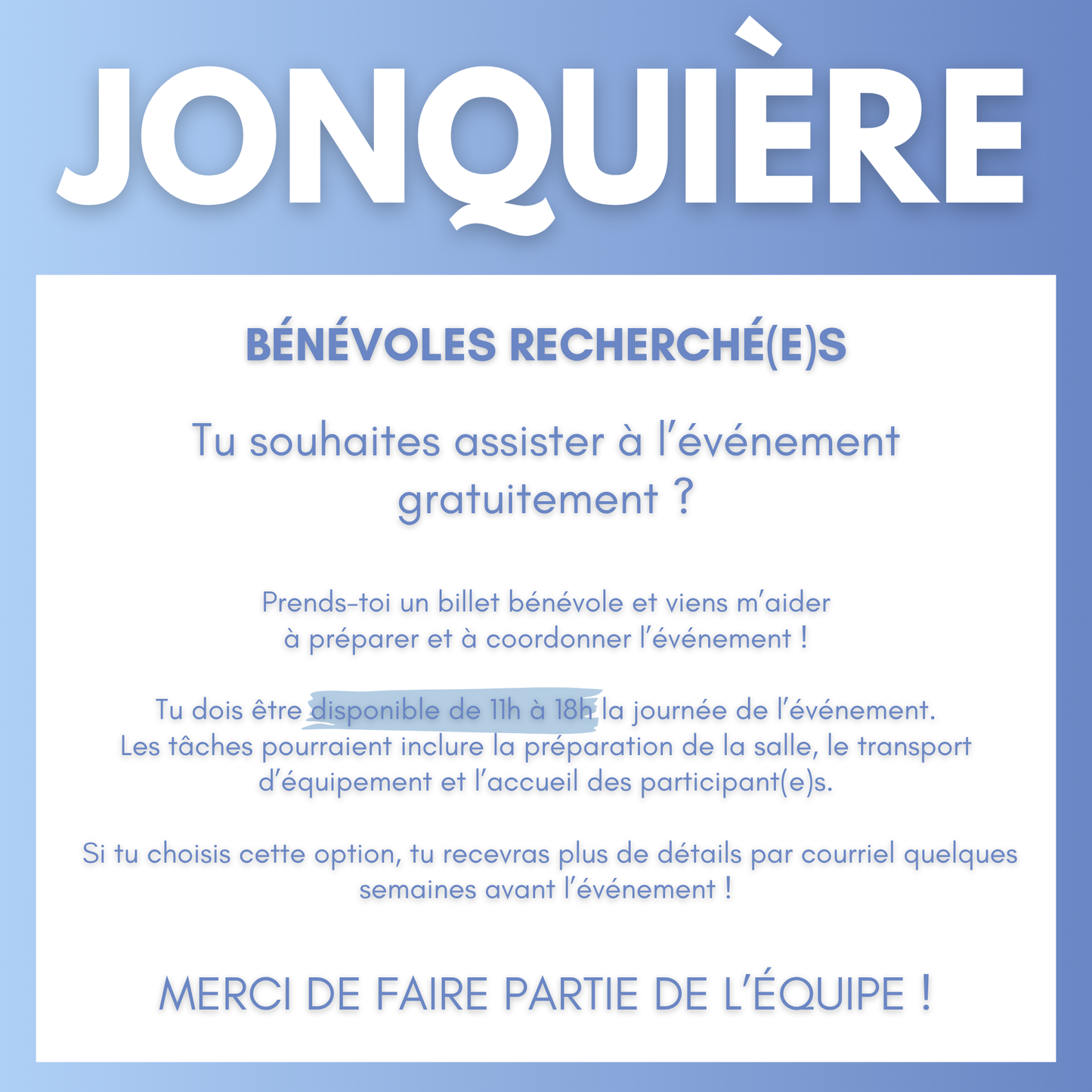 JONQUIÈRE | 7 novembre 2026