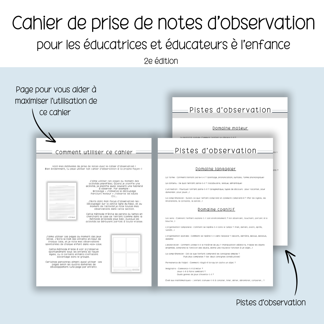 Cahier d'observation