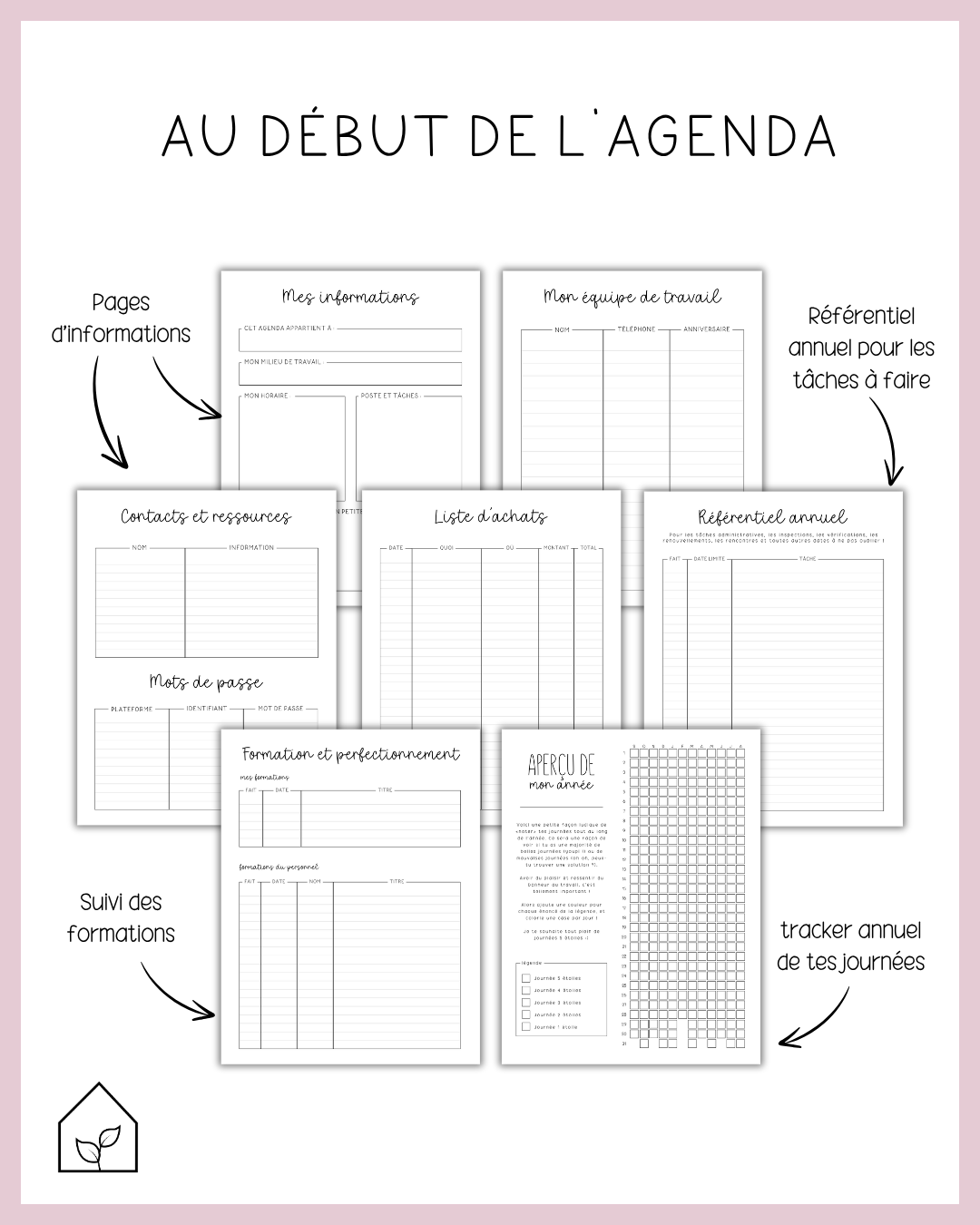 Agenda pour le personnel de soutien