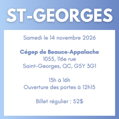 ST-GEORGES | 14 novembre 2026