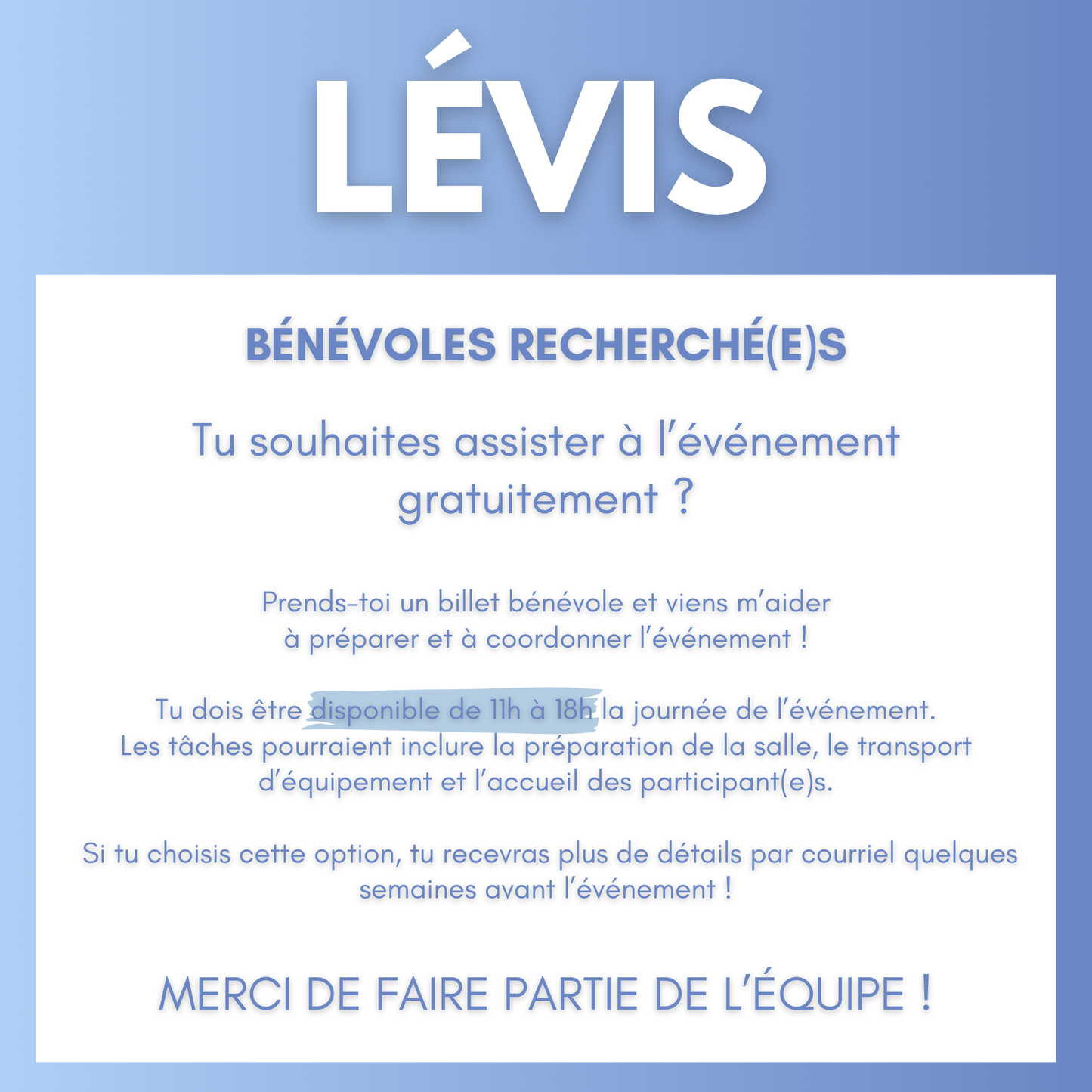 LÉVIS | 10 janvier 2027