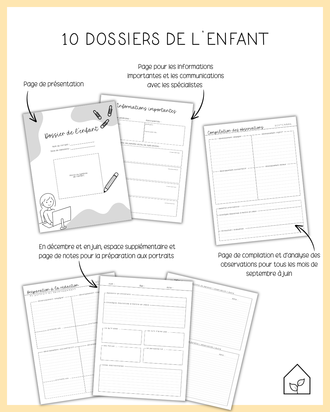 Cahier de compilation des observations
