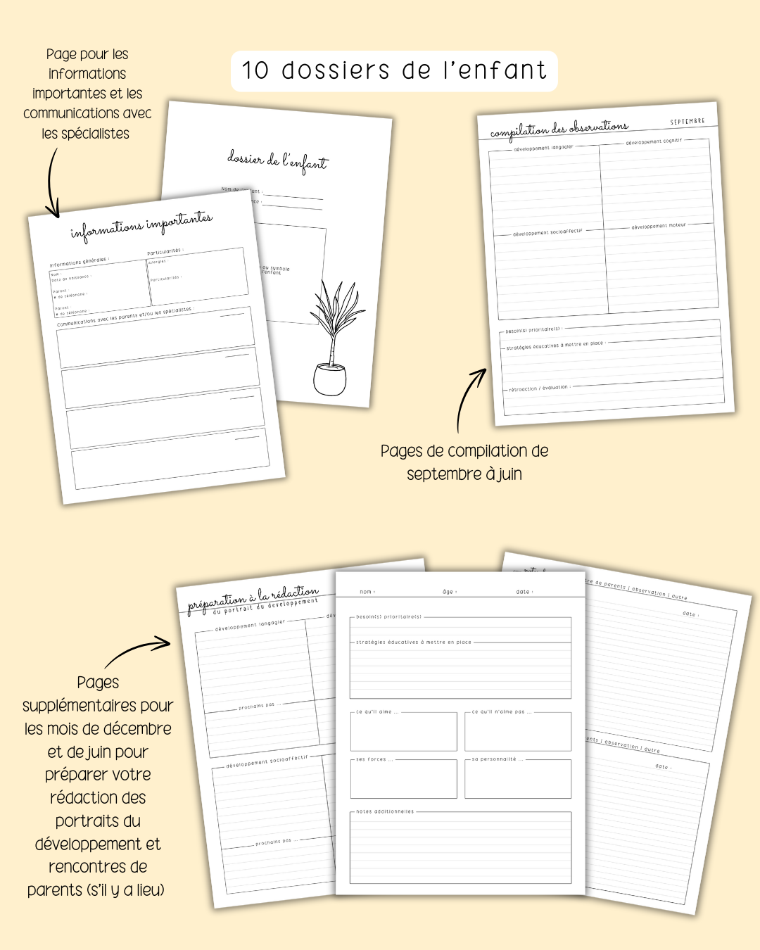 NUMÉRIQUE - Cahier de compilation des observations