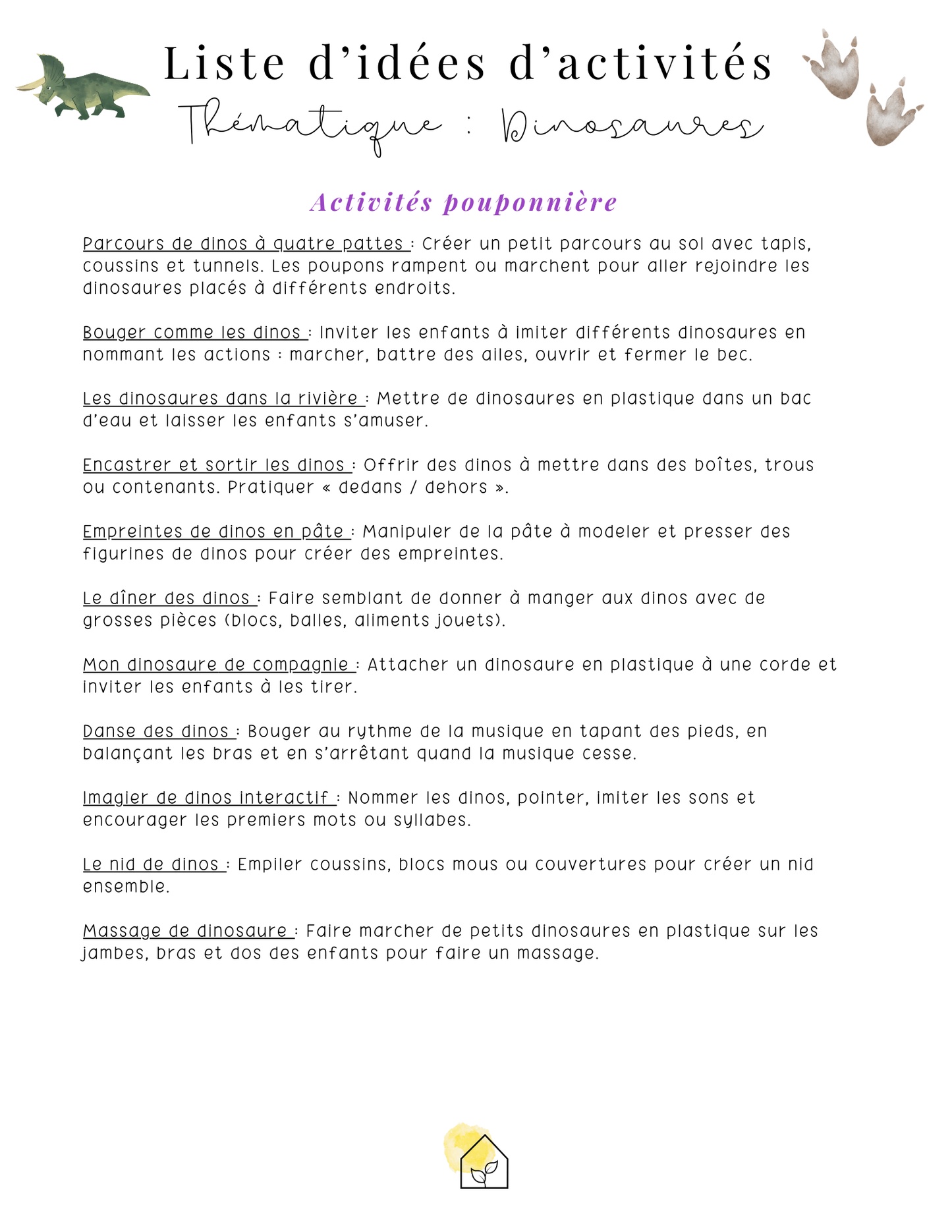 Les dinosaures | Thématique