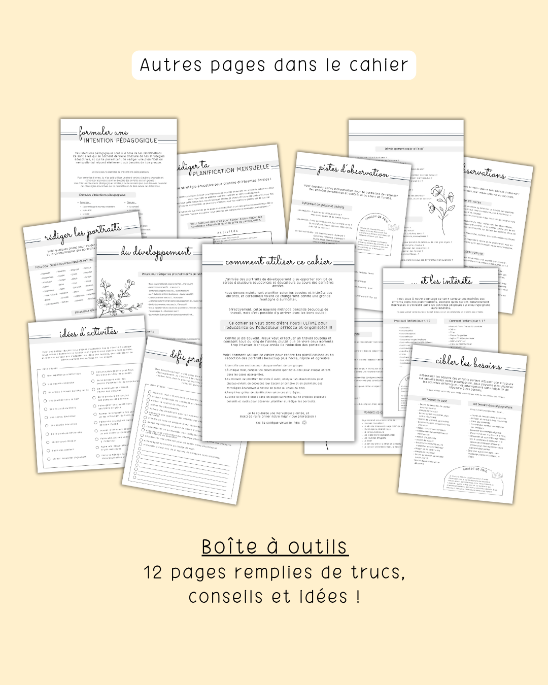 NUMÉRIQUE - Cahier de compilation des observations