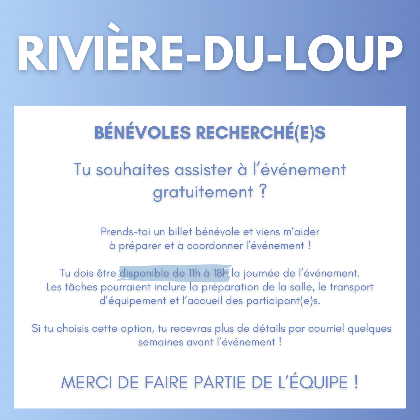 RIVIÈRE-DU-LOUP | 27 mars 2027