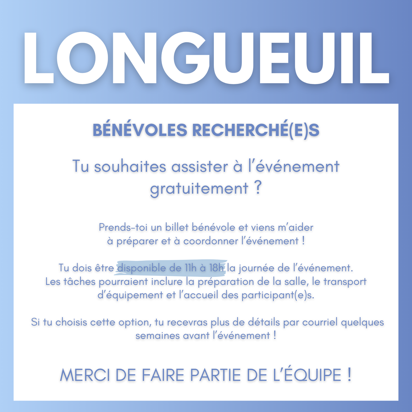 LONGUEUIL | 3 avril 2027