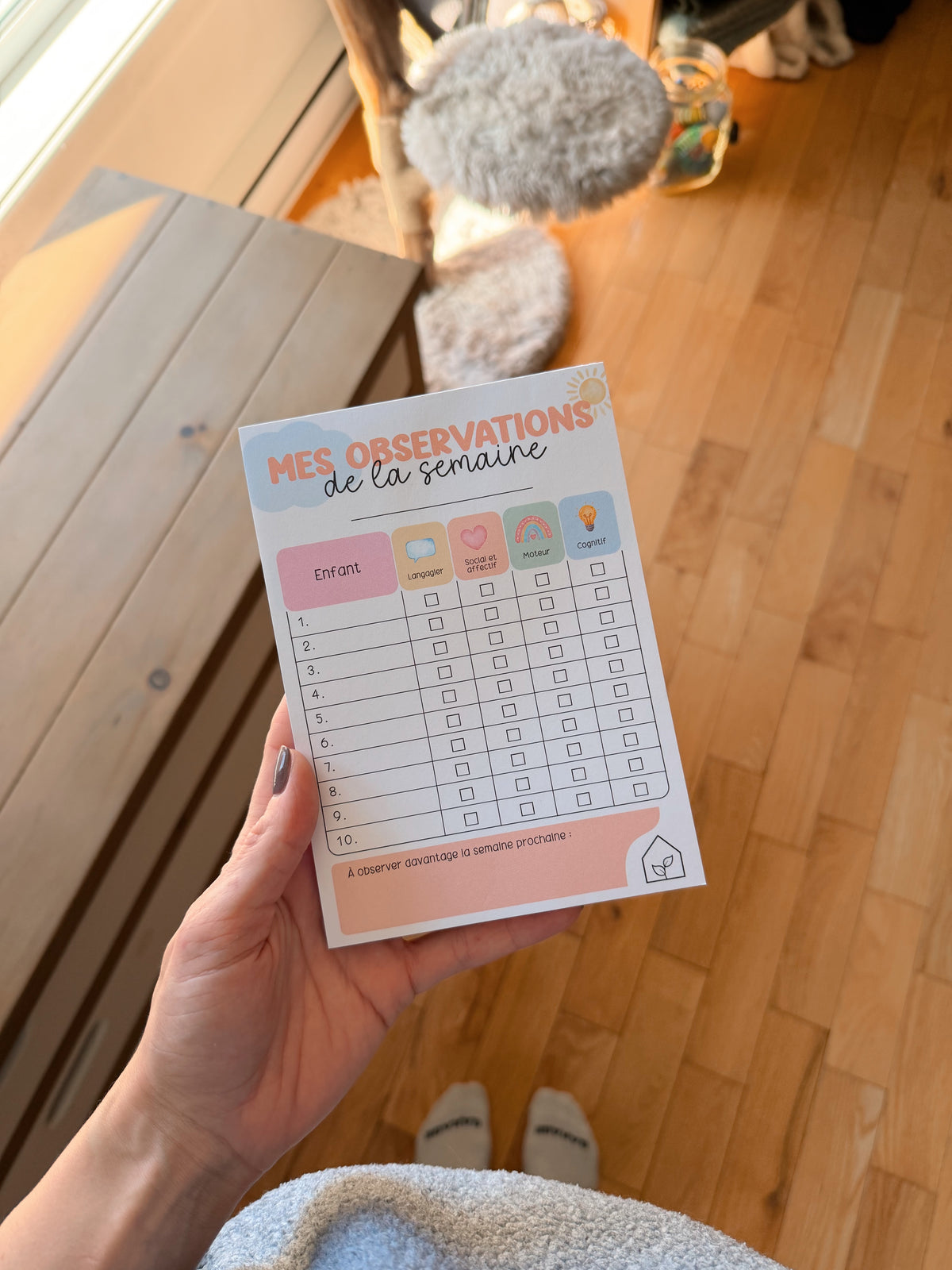 Mes observations de la semaine | Bloc-notes