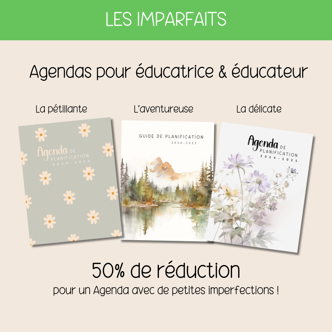 IMPARFAITS - Agenda de planification pour éducatrice et éducateur à l'enfance