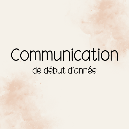 Communication de début d'année