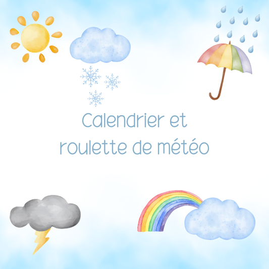 Calendrier météo | Affiche et pictogrammes