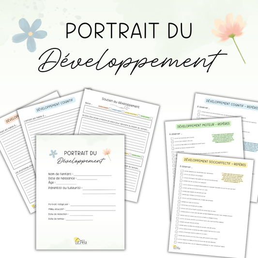 Portrait du développement - Modèle vierge et exemples